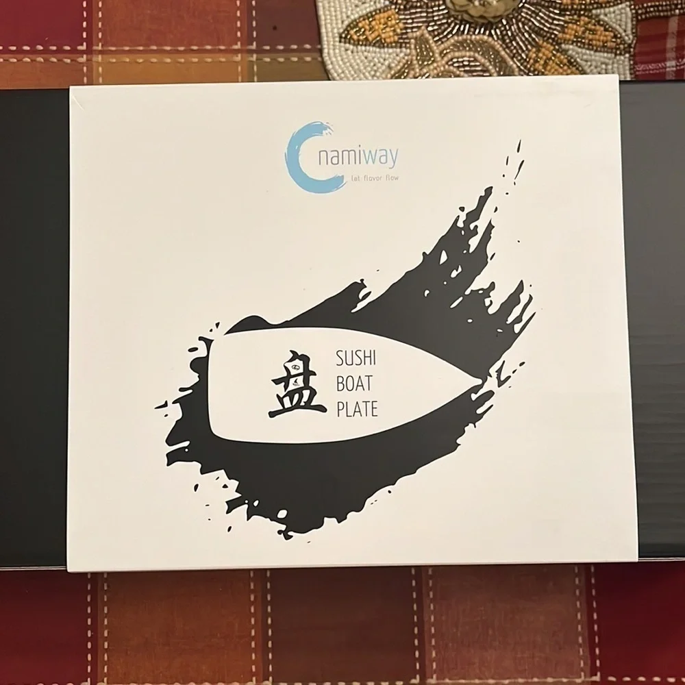 Brand New Sushi Boat Plates Set of 2 Elegant Serving Trays Top Dishwasher Safe